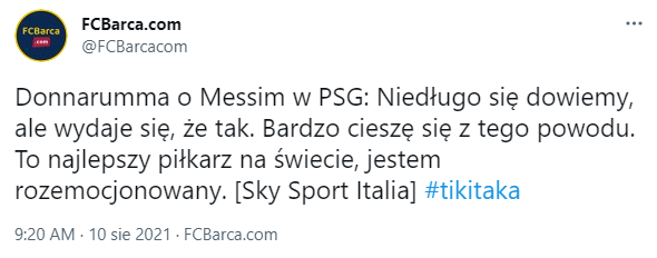 Donnarumma na temat TRANSFERU Messiego do PSG!